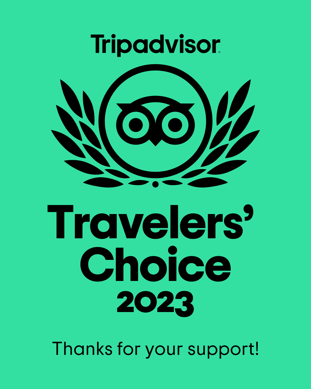 TripAdvisor 2023 Certificate of Excellence