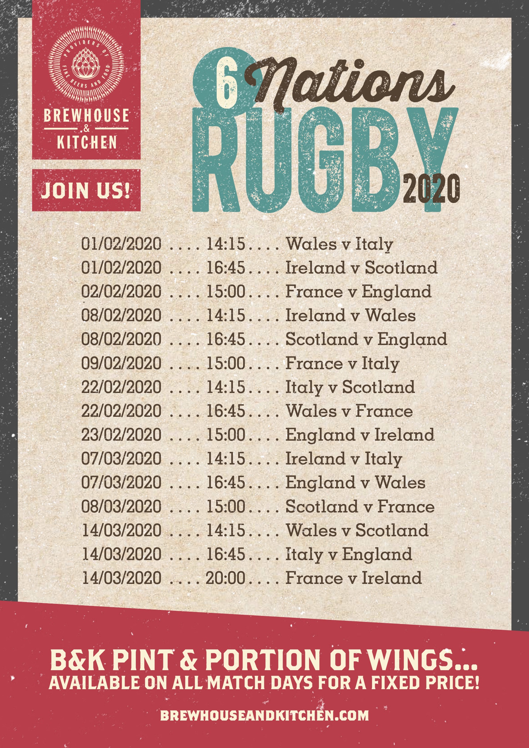 最高 50+ 6 Nations 2019 Fixtures Poster - ケンジ